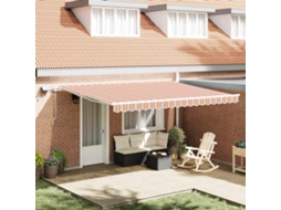 Vidaxl Toldo Retrátil Multicolor 450 × 350 Cm Tecido E Alumínio