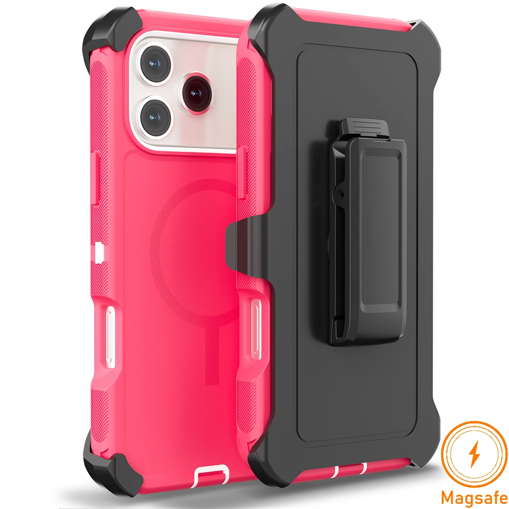(rosa, Iphone 13) Capa Magnética Para Celular, Compatível Com Magsafe, Resistente E Durável, À Prova De Choque, Com Clipe.