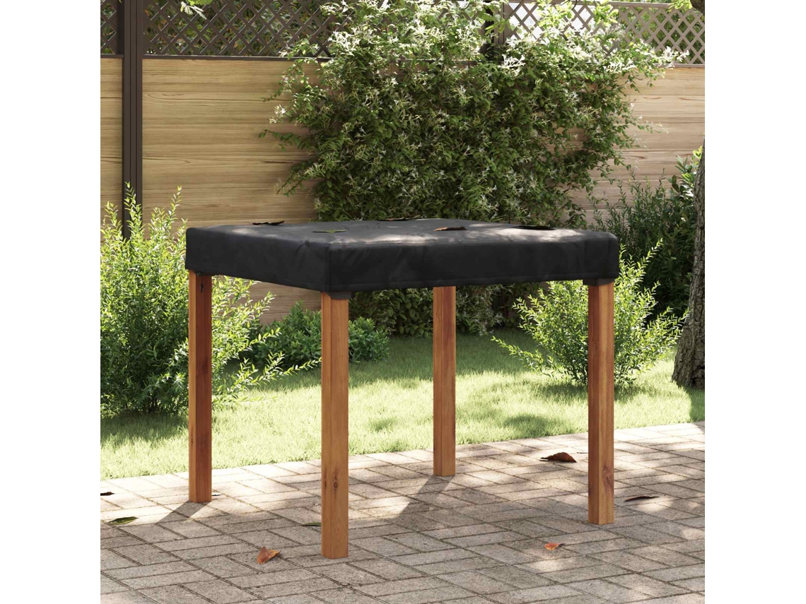 Vidaxl Capa De Mesa 112 X 112 X 15 Cm Quadrado À Prova D'água Preto