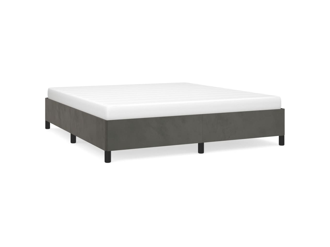 Bed Frame, Bed Frames Vidaxl Cinzeto Veludo (180 X 200 Cm)