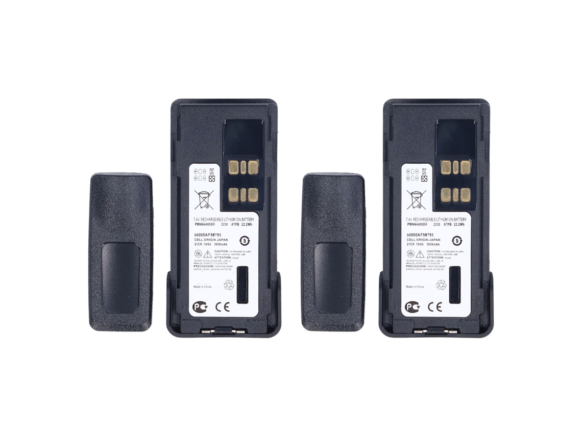 Bateria Li Ion Pmnn4409 3000mah 7.4v Para Rádio 2 Vias Xpr3300 Xpr3500 Com Clip De Cinto Ip68