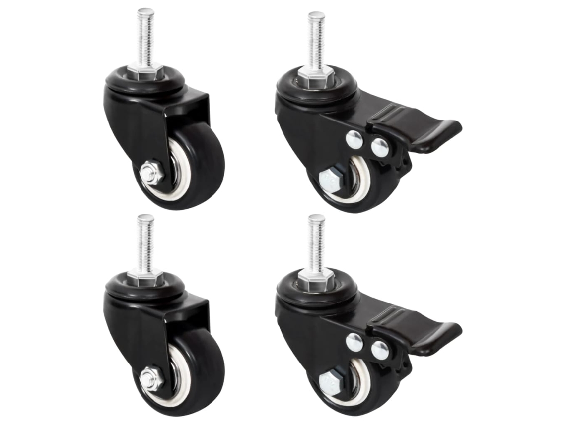 Wheel For Planter, Wheels For Planters Vidaxl Preto Ferro