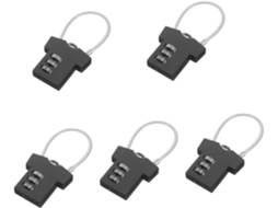 Conjunto De 5 Cadeados Digitais Com Combinação Para Bagagem,