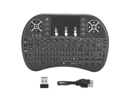 Aetheria teclado Sem Fio Mini com Touchpad Inteligente e Iluminação, 2.4g Rf, Distância de Trabalho Até 10 Metros