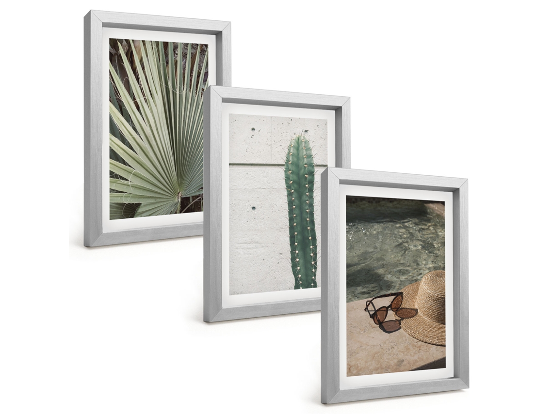 Composição De Quadros Acessórios Para Plantas Tropicais Espelharte (3 Peças 20x30 Cm)