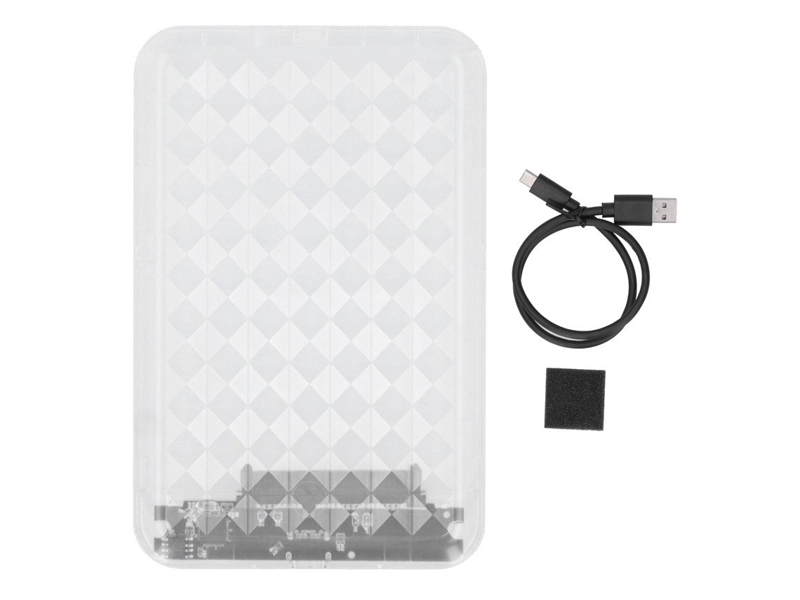 Caixa De Enclosure De Hdd/ssd Sata K2536c Com 5gbps, Case Externo Móvel Transparente