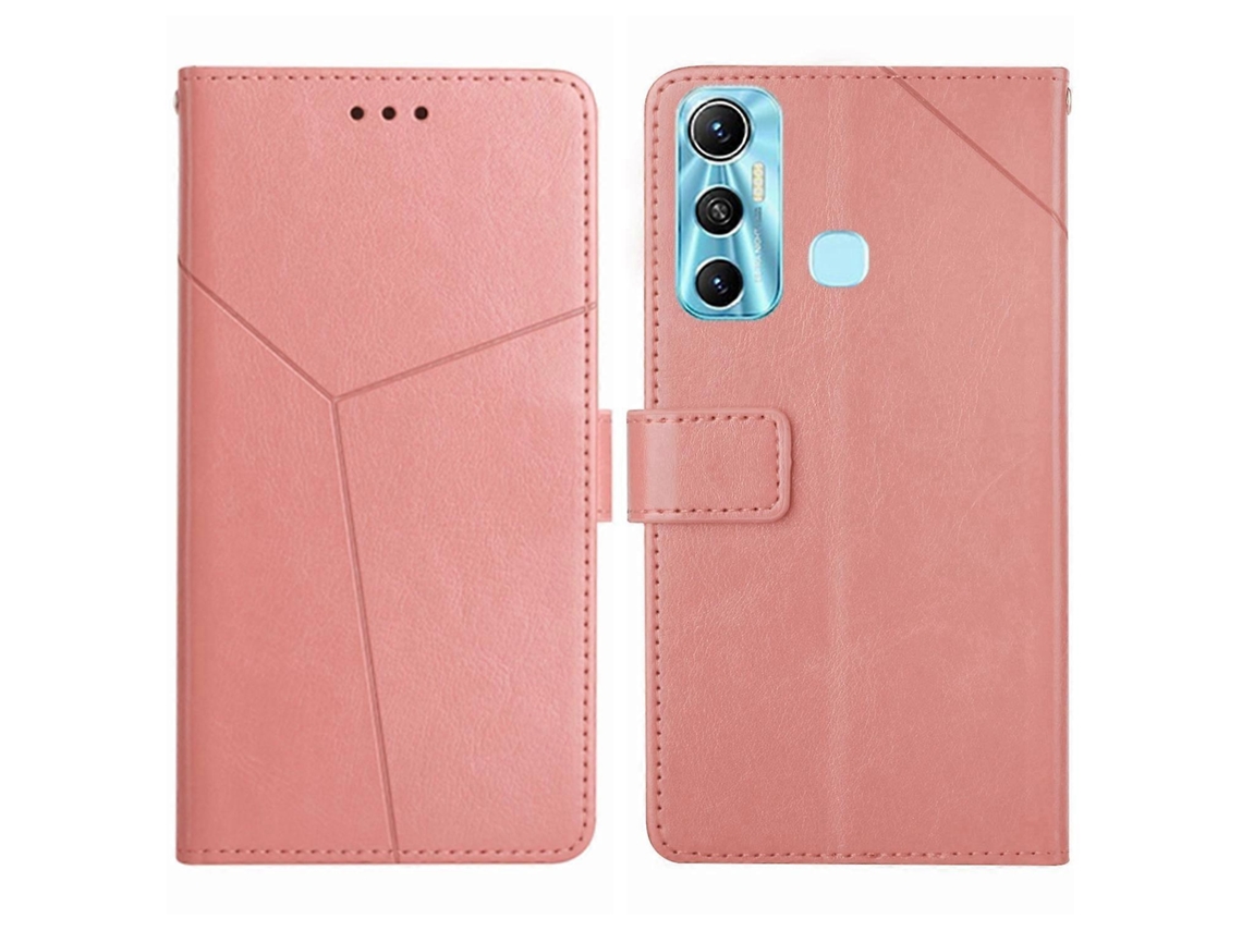 Capa De Celular Flip Em Couro Com Padrão Em Formato De Y Para Infinix Hot 11 Ht01