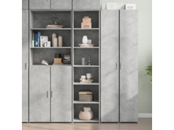 Vidaxl Armário Alto 45x41x185 Cm Derivados De Madeira Cinza Cimento