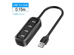 Yizhood Docking Station 0,15 M Cabo USB 2.0 Hub 4 Portas LED Para Lenovo Xiaomi Macbook Pro Air Acessórios de Computador Laptop Preto