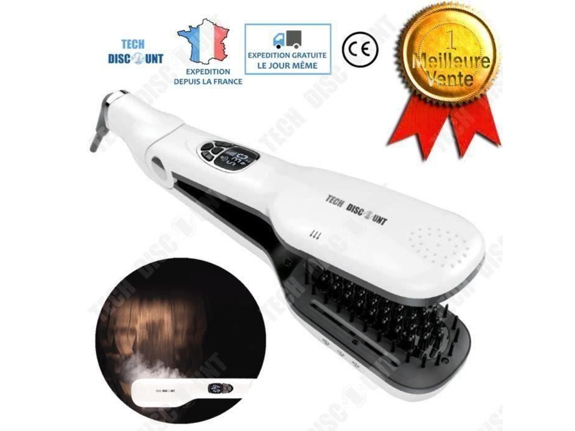TD Steam pente de cabelo alisador elétrico de cabeleireiro placa de alisamento alisador modelador de dupla utilização preto e branco bea
