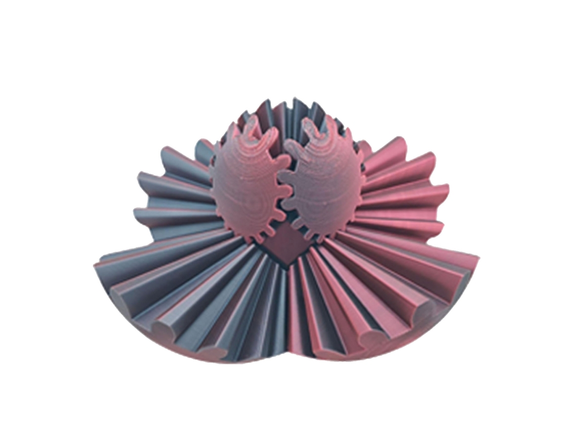 Primerox bola de Engrenagens 3d Impressa Rotativa Portátil para Aliviar Estresse Vermelha Preta 2.8in