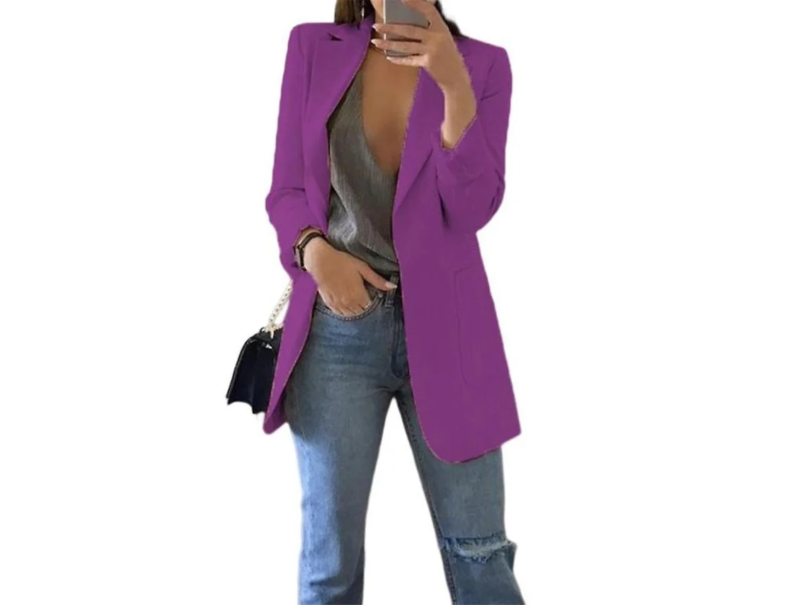 Conjunto elegante e casual feminino para outono e inverno de 2026, com cardigã de manga comprida e modelagem slim, ideal para o trabalho e para o dia a dia.