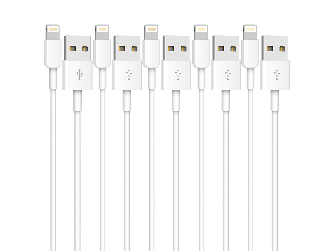 Kit De Cinco Unidades De Cabo Lightning 2 M 6,6 Pés Rápido Compatível Com Iphone