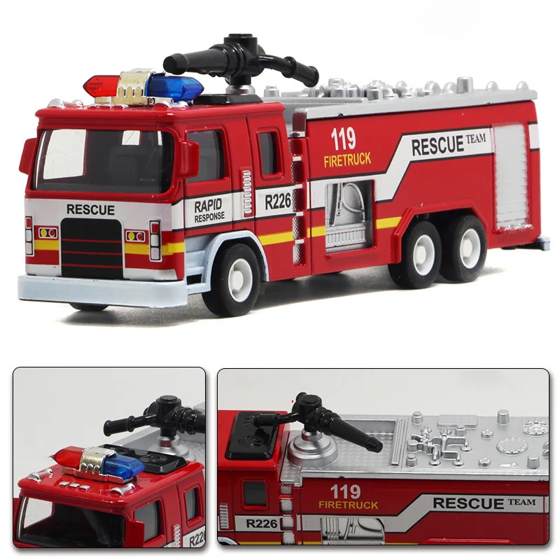 (estilo 3) Caminhão De Bombeiros De Metal Em Escala 1:32