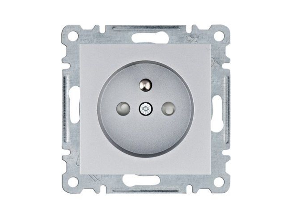 Luz | Tomada Elétrica Em Prata Francesa Wl1042 Hager