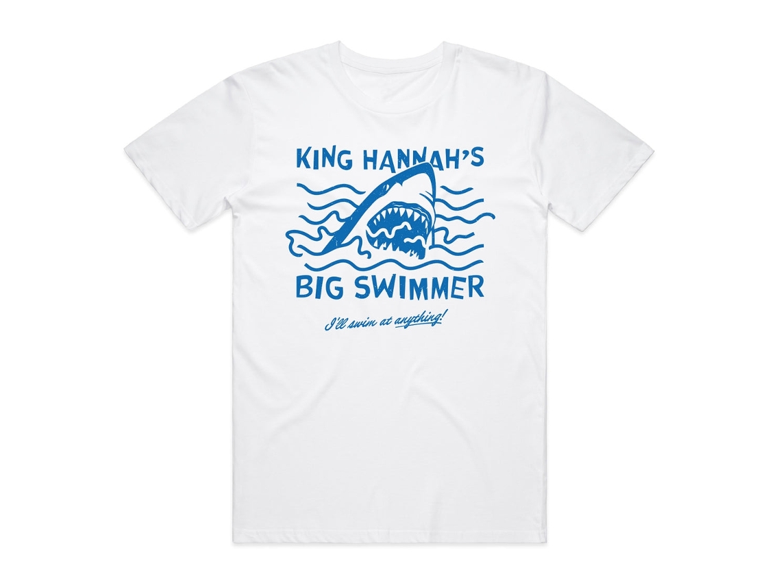King Hannah Big Swimmer Shark T shirt ROCKINSTONE Unisex Adults Best Sellers Size:l
