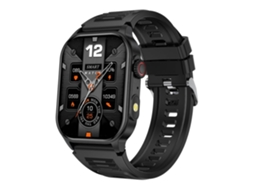 Smartwatch Com Chamadas Bluetooth Lanterna E Rastreamento De Esportes Ao Ar Livre Preto Yunzii