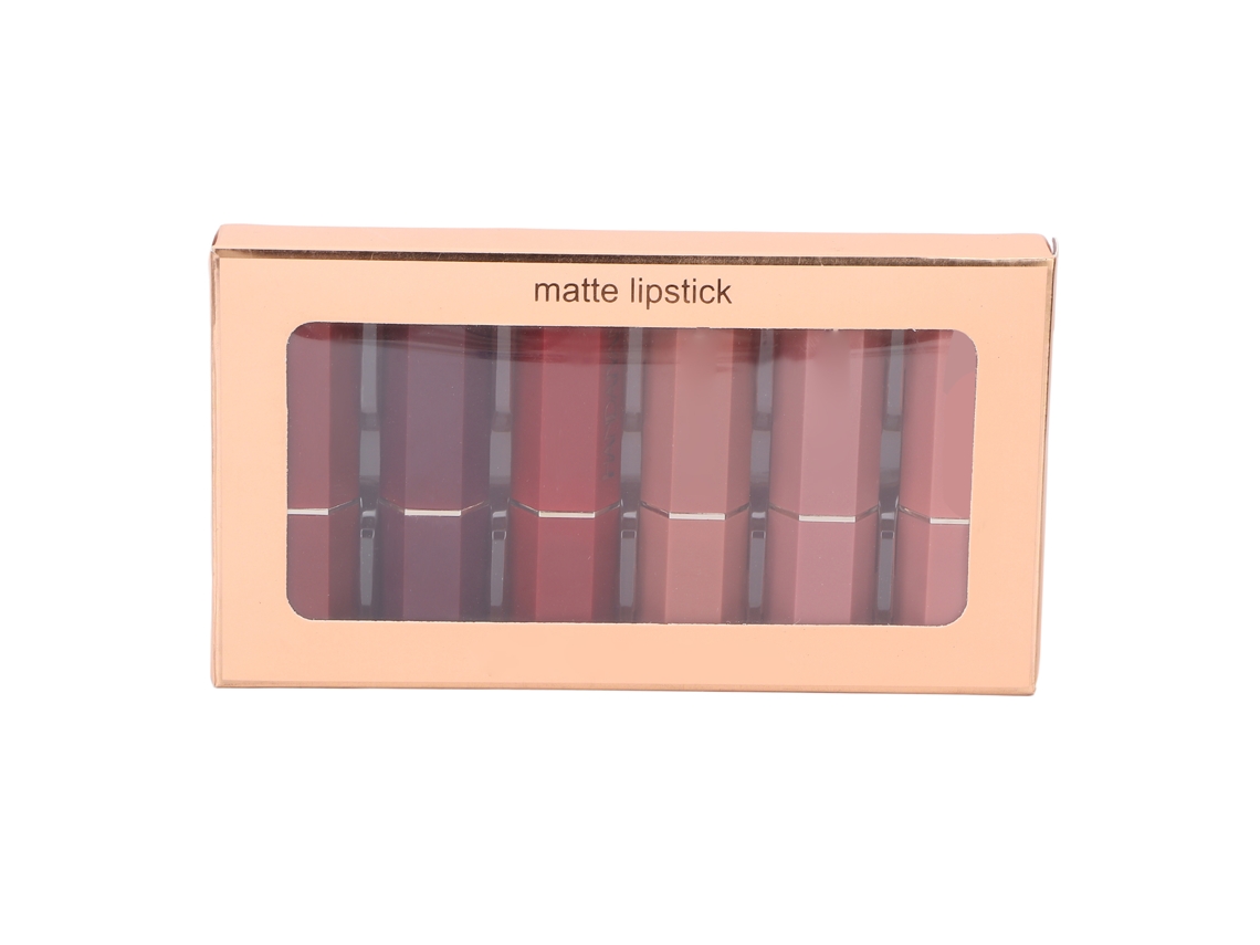Kit De Lábios 6 Cores Mate De Longa Duração, Conjunto Portátil Para Maquiagem Diária E Presente