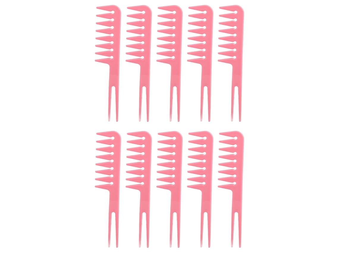 2026 10 Pentes de Dentes Largos de Abs Duráveis para Tinta de Cabelo e Estilismo Multiusos