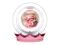 Lâmpada Flutuante Magnética Rosa Com Fone Bluetooth