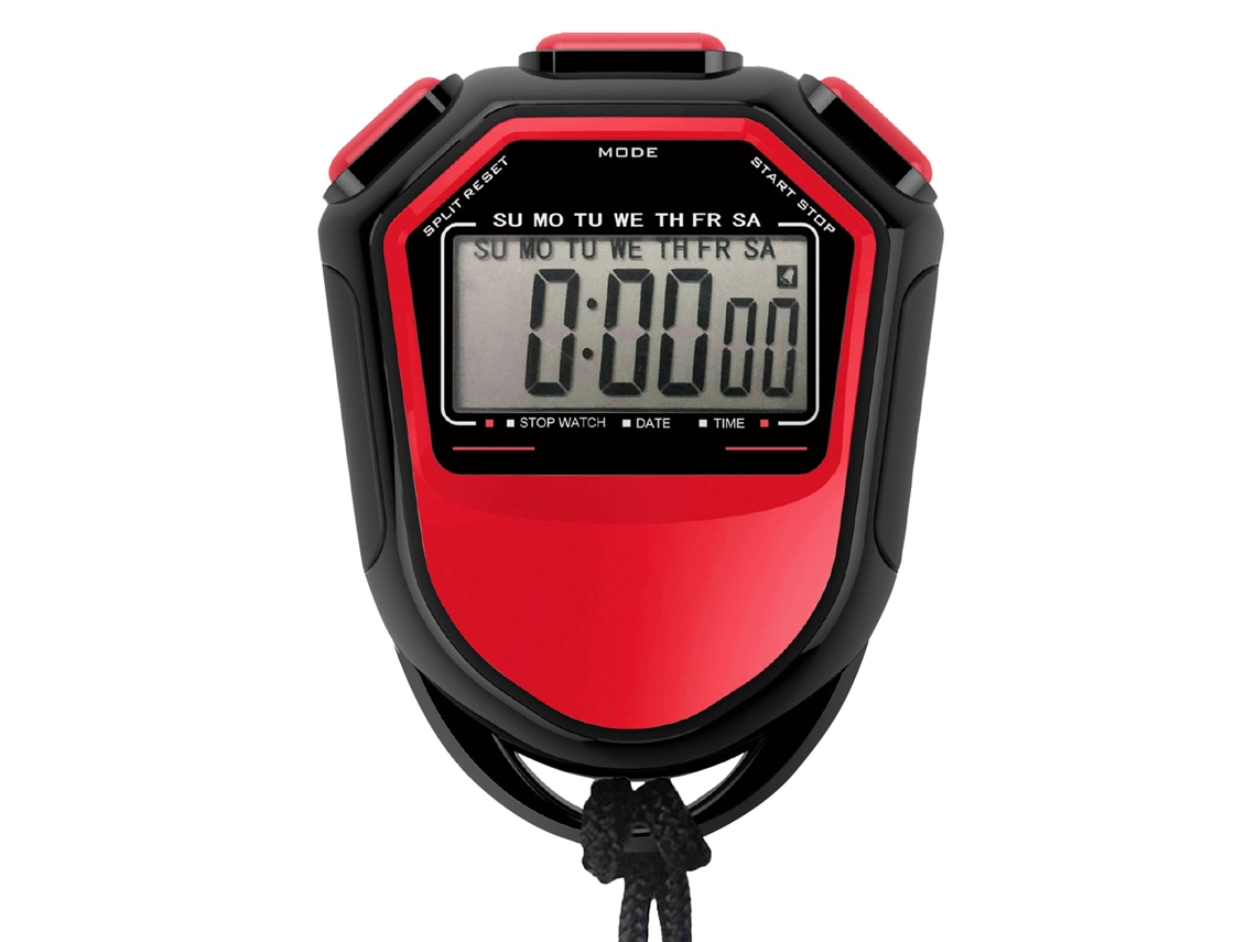 Cronômetro digital resistente à água, portátil, LCD, com cinto, para natação, corrida, futebol | S/MARCA