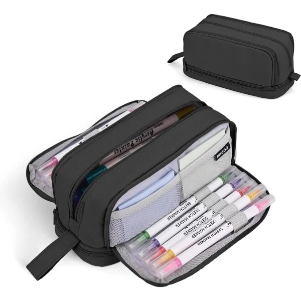 Estojo para Lápis, Grande Capacidade, Roxo, Preto AQUAFORGE