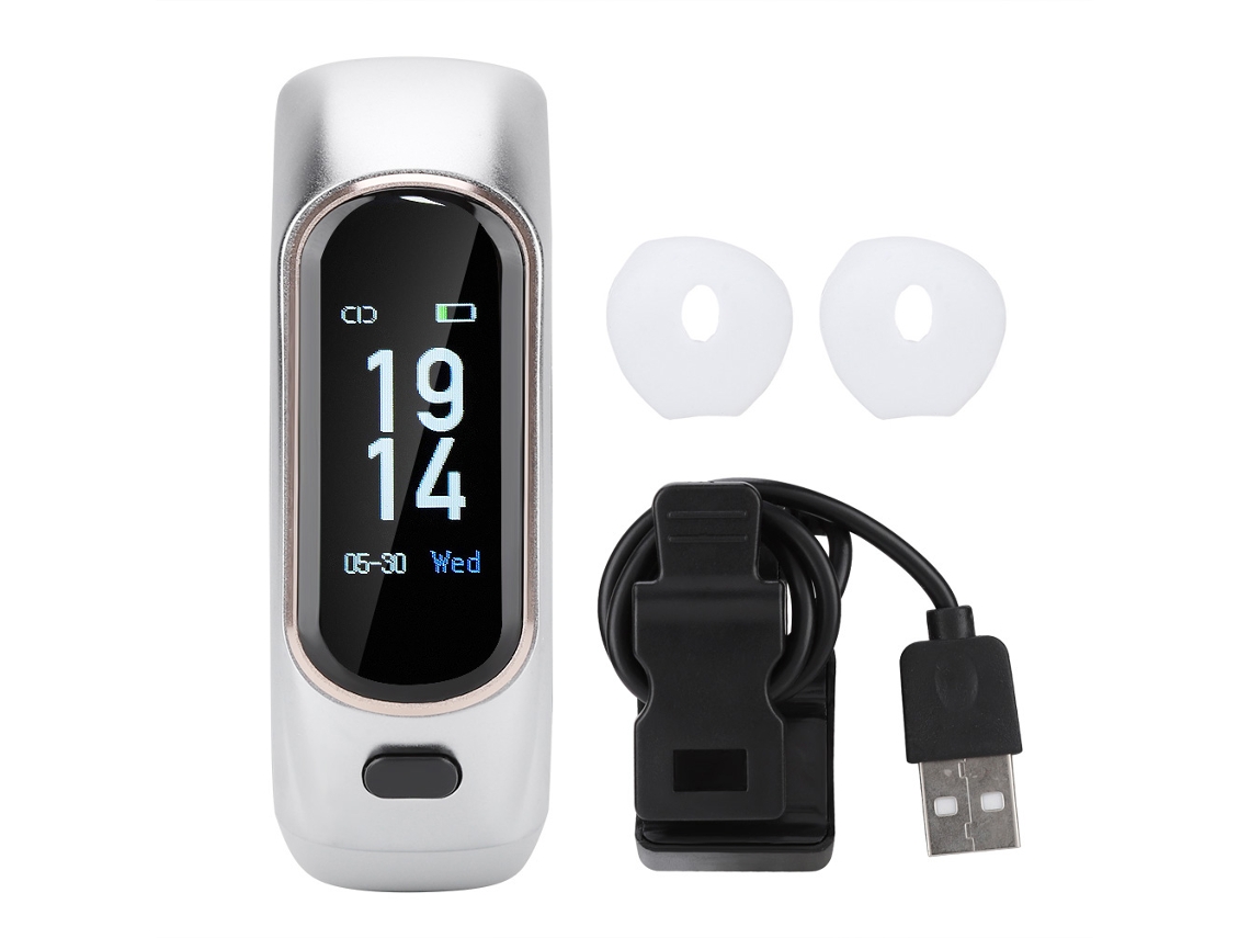 Pulseira Inteligente EOOCOO (fone de Ouvido Bluetooth, Monitoramento de Frequência Cardíaca)