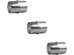 Conector de mangueira de radiador de aço inoxidável de 3 peças com adaptador resistente a lascas