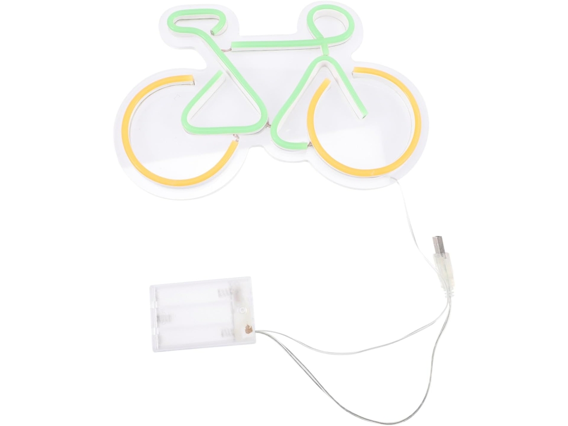 Placa de Bicicleta em Acrílico com Led, 30 Cm, Luminosa, Recarregável Via Usb, Decoração de Parede para Quarto Ou Festa. SFUSHOS