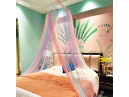 Mosquito Net Dossel Arco íris para Meninas, Instalação Fácil Decor Quarto Infantil Princess | S/MARCA