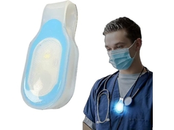 Rebe luzes Led Portáteis para Enfermeiras com Clip Magnético Sem Mãos, Ideais para Caminhadas, Cuidado com Animais de Estimação e Corrida Azul