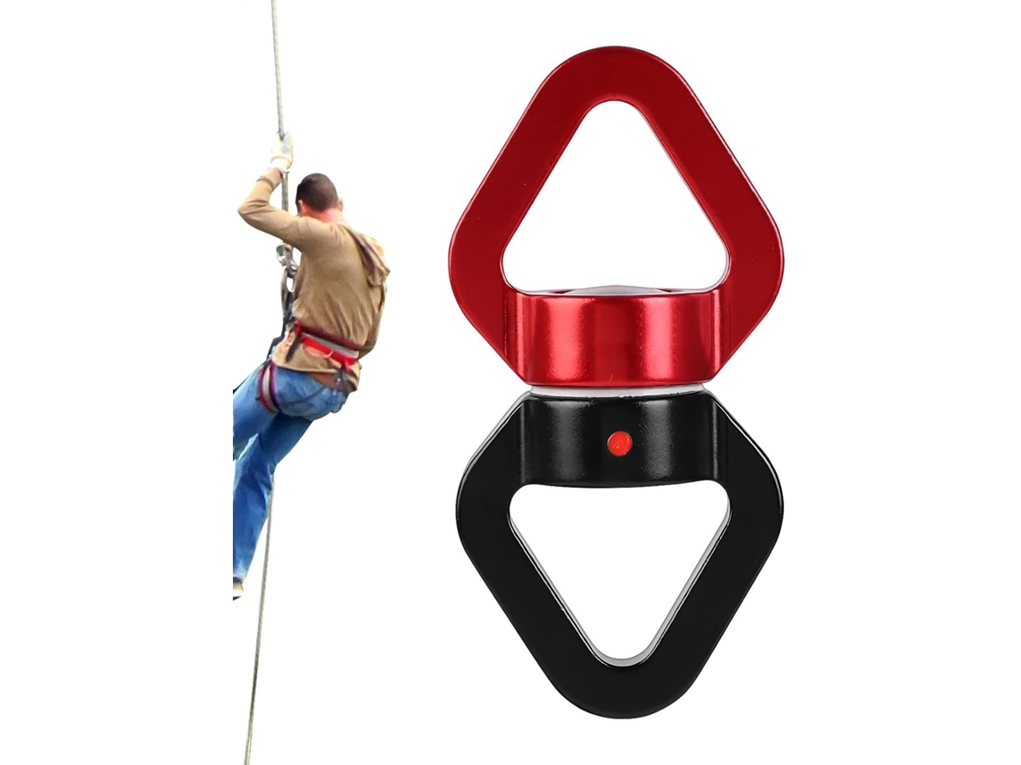 Clipes de escalada, anéis rotativos, dispositivos de corda