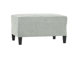 Footstool, Footstools Vidaxl Cinzeto Veludo (70 X 55 X 41 Cm)