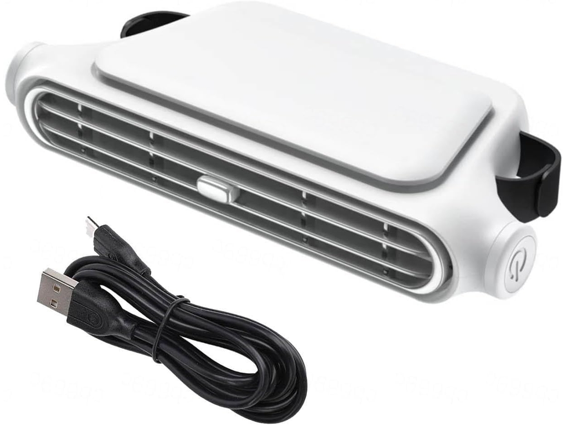 Ventilador De Carro Com 3 Velocidades, Ventilador Usb Silencioso, Ventilador Usb Silencioso Para Van, Suv, Rv, Branco