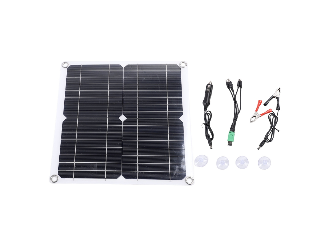 Cargador Solar Portátil 12w 12v de Silício Monocristalino Resistente À Água para Telefone, Ventilador, Câmera, Acampamento, Trekking