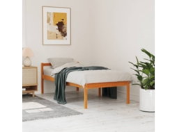 Vidaxl Cama Para Idosos 90x190 Cm Madeira Pinho Maciça Castanho Cera