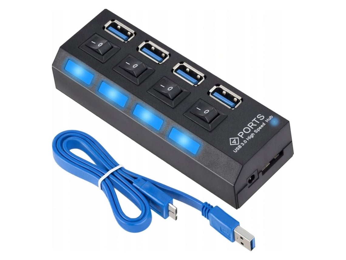 Hub Usb 3.0 com 4 Portas e Comutadores Independentes* ZYBLSSBB