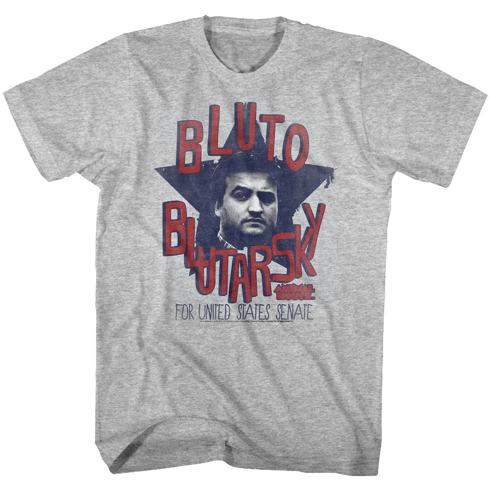 Rockinstone Animal House Movie Bluto 2014 Heather Gray Adult T-shirt Size:xxl