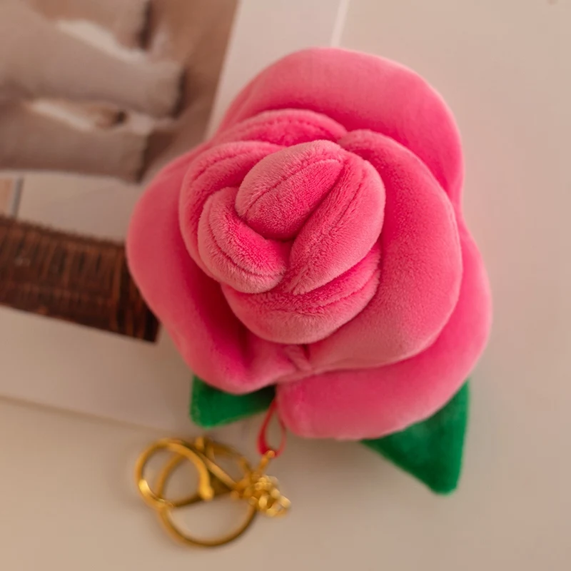 Mini Brinquedo de Pelúcia de 8cm com Rosas Coloridas MDUG (rosa 8cm)