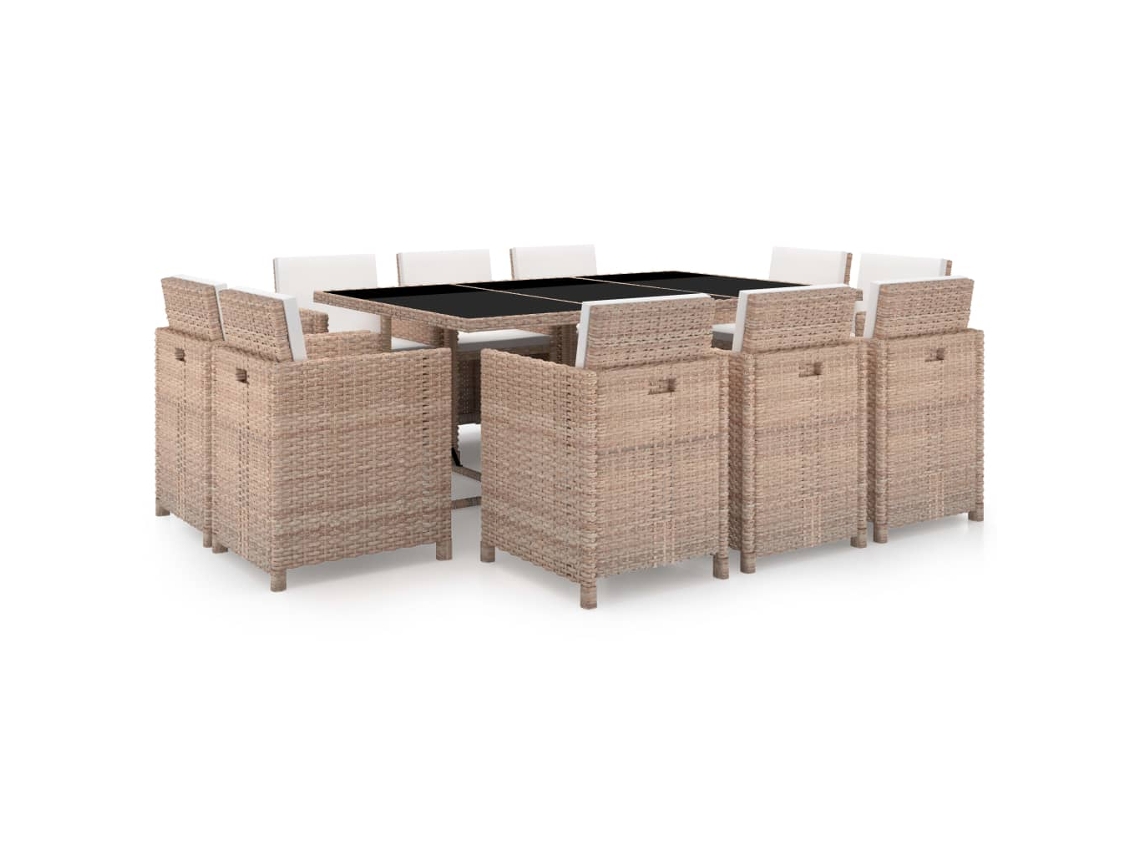 Outdoor Dining Set, Outdoor Dining Sets Vidaxl Bege Rattan / Vime (n/a)
