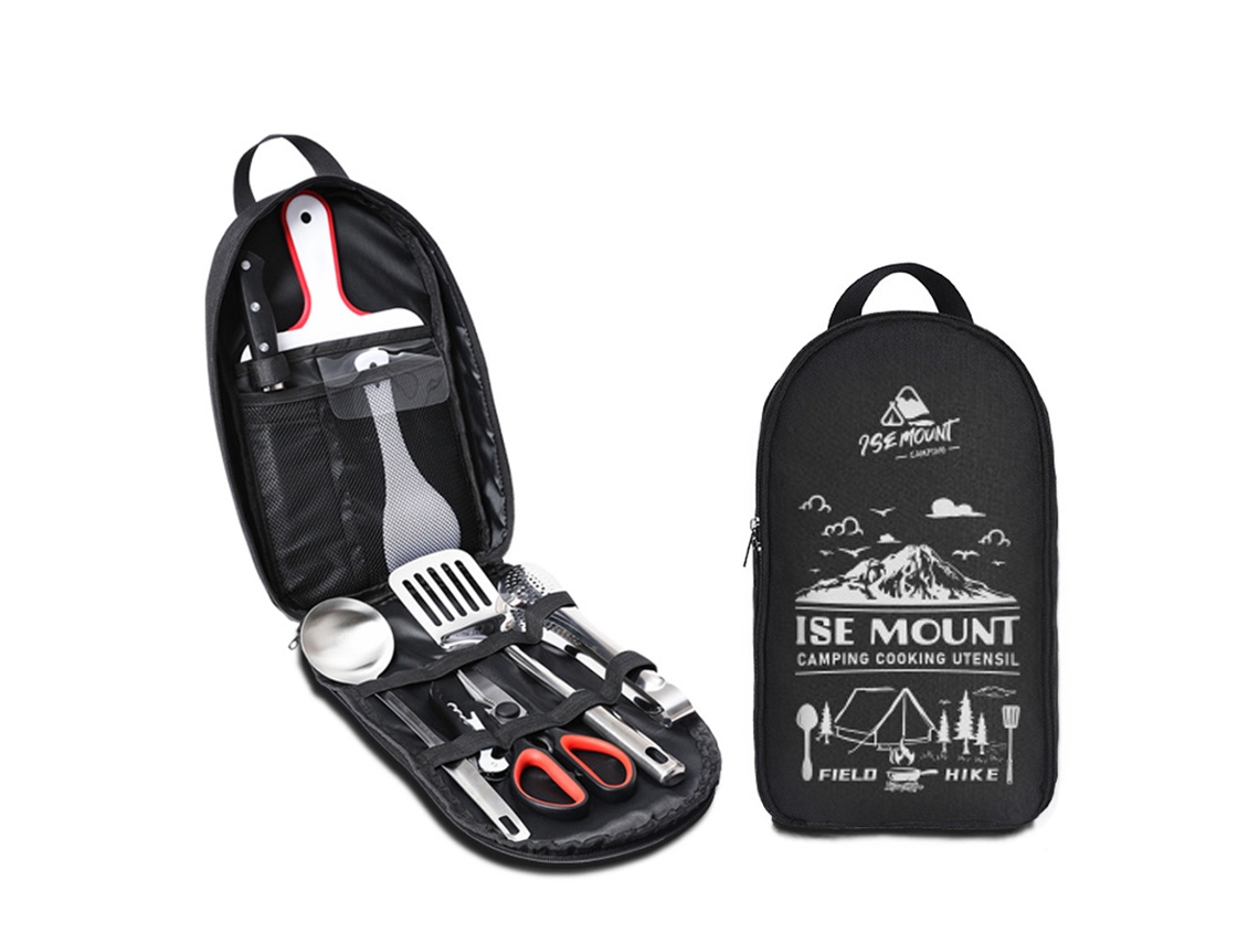 Conjunto de Utensílios de Viagem Inox 9 Peças