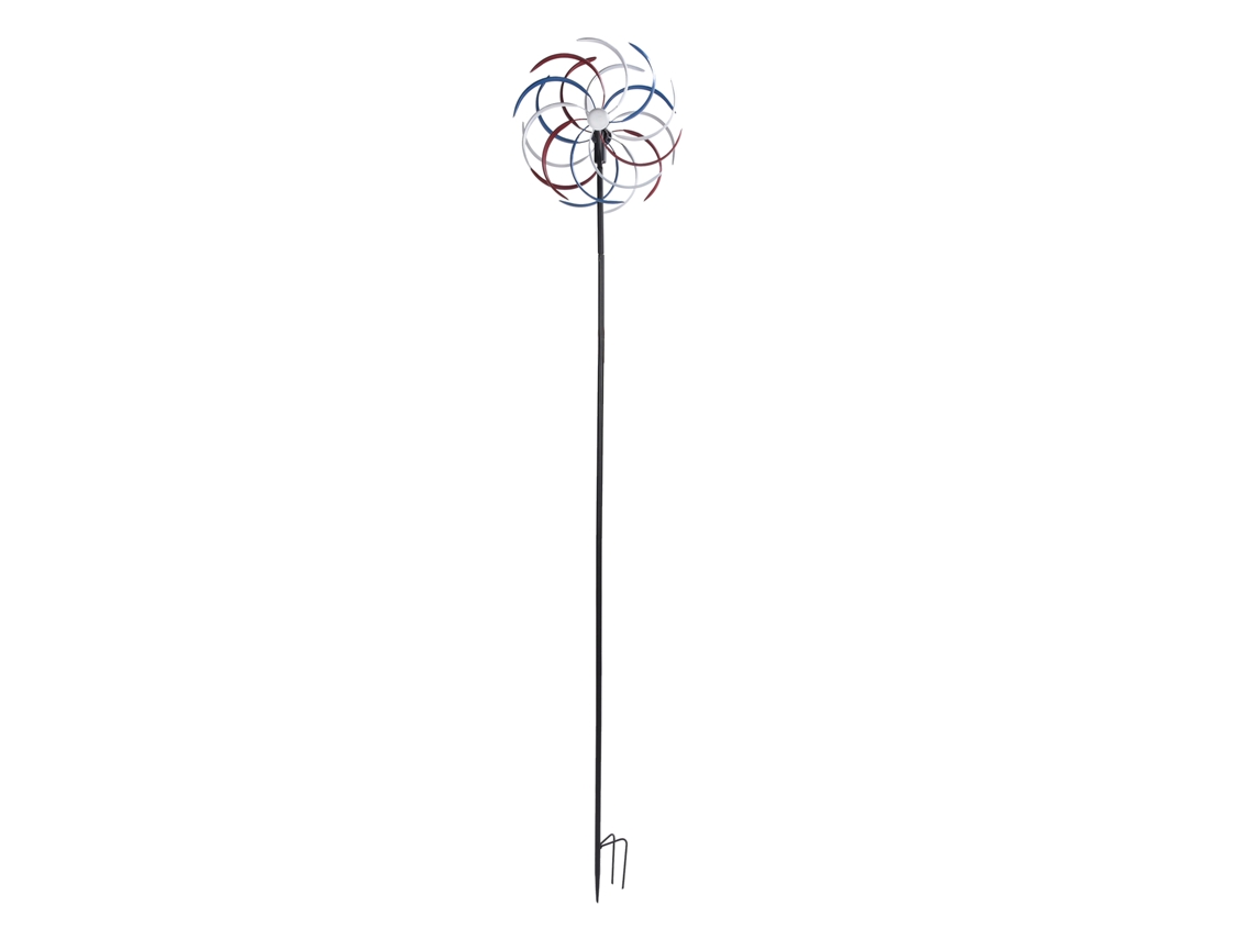Spinners De Vento De Metal Solar Com Led Para Jardim