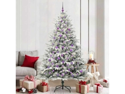 Vidaxl Árvore De Natal Artificial Pré-iluminada Com Conjunto De Bolas