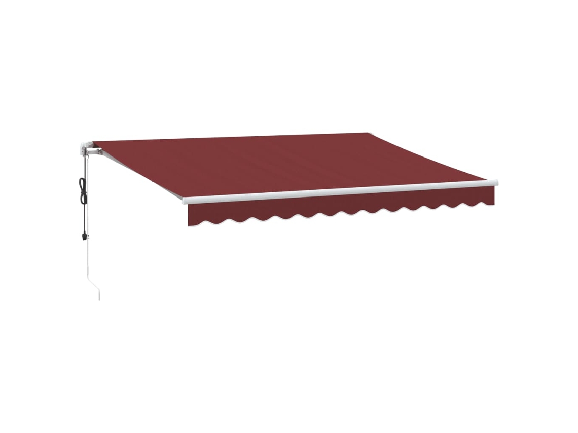 Toldo Retrátil Automático 350x250 Cm Bordô MAISON EXCLUSIVE