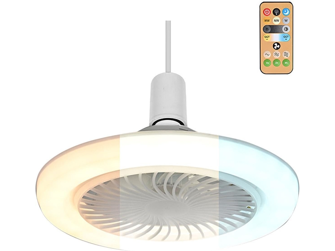 Ventilador De Teto Rosca Com Luz E 3 Temperaturas Cor, Ventiladores