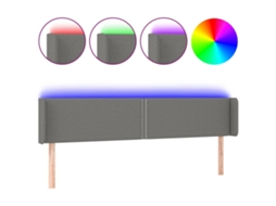Led Headboard, Led Headboards Vidaxl Cinzeto Tecido (203 X 16 X 78/88 Cm)