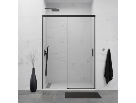 Cabina De Duche Fixo Deslizante 180 190 Cm. Modelo Basica Negra Gme