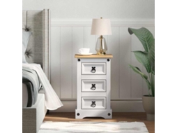 Vidaxl Mesa-de-cabeceira Corona Branco 35 X 32,5 X 58 Cm