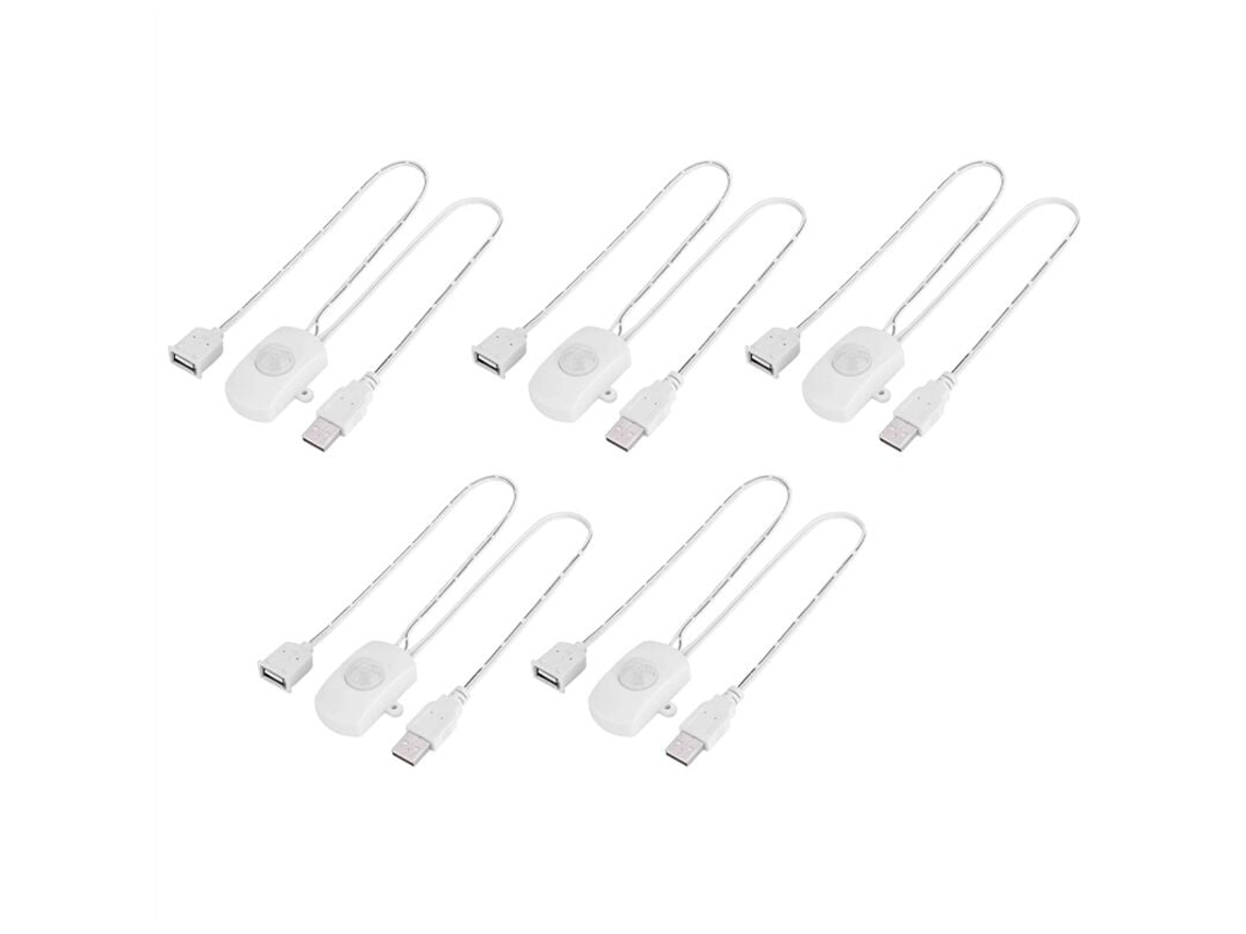 Sensor De Movimento Infravermelho Pir Usb Dc 5v/12v/24v, 5 Peças, Interruptor Para Fita De Led, Sensor De Movimento Corporal Inteligente Slowmoose (b)
