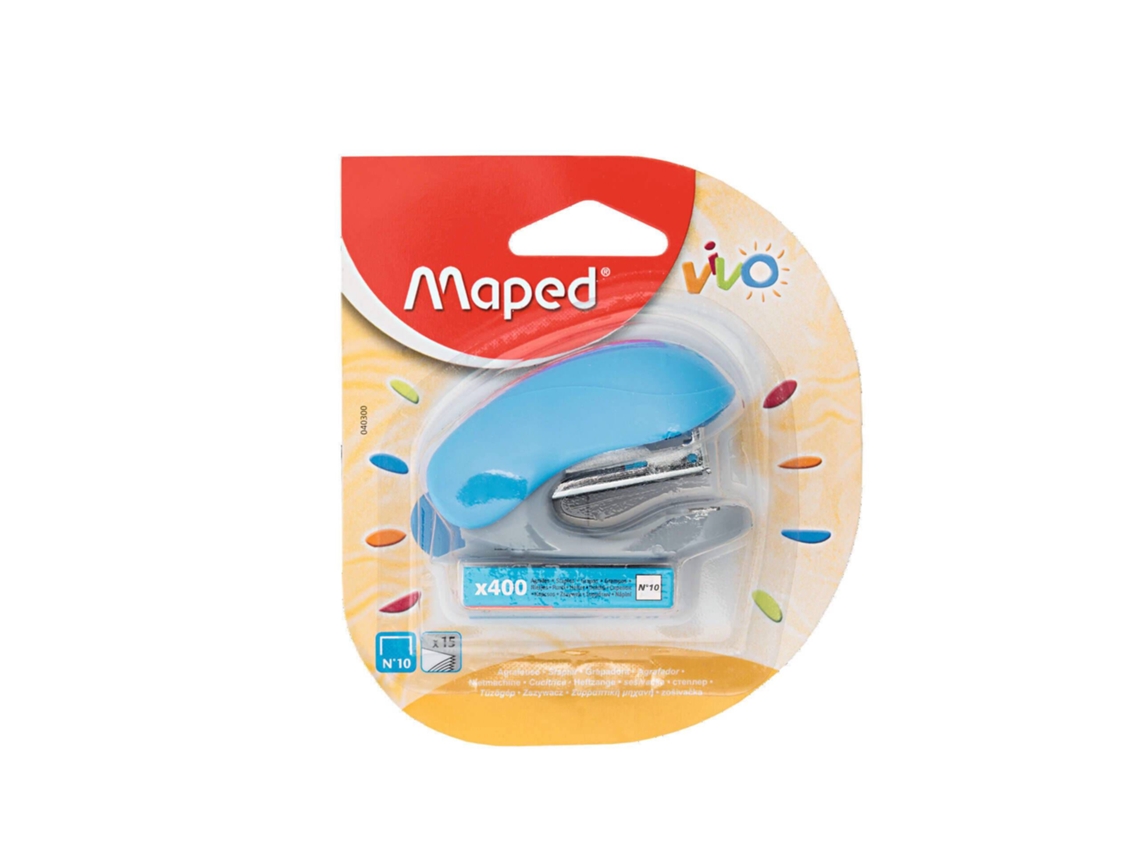 Agrafador Vivo Mini 15 Folhas Com 400 Agrafos Nº 10 Maped